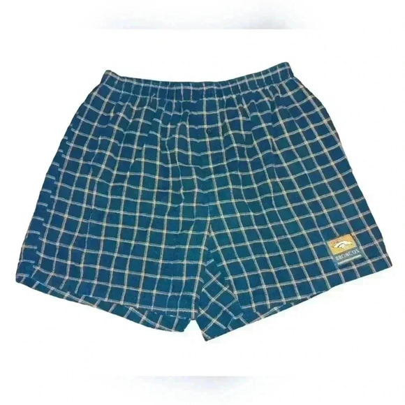 Denver Broncos Concepts Sport Ledger Flannel Boxers - Navy/Orange NFL size large - Picture 1 of 7